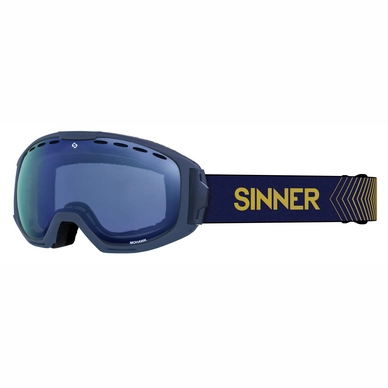 Ski Goggles Sinner Mohawk Matte Blue / Blue Mirror Vent + Pink