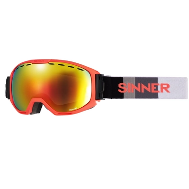Masque de Ski Sinner Mohawk Matte Neon Orange Double Red  + Double Orange
