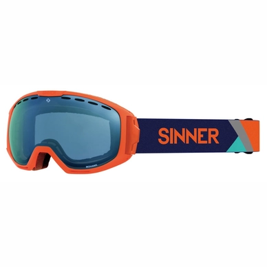 Ski Goggles Sinner Mohawk Matte Orange / Blue Mirror Vent + Pink