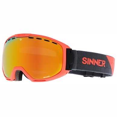 Masque de ski Sinner Mohawk Matte Neon Orange Red Revo + Orange Vent