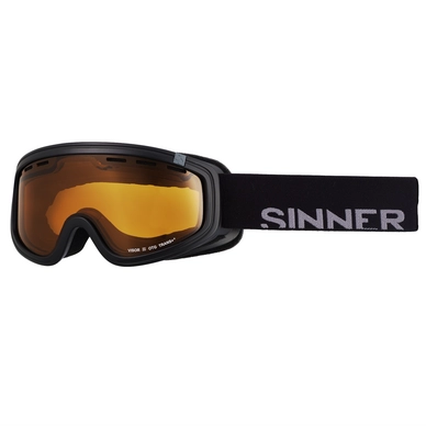 Skibril Sinner Visor III OTG Matte Black Double Orange Vent.