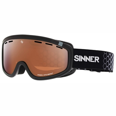 Ski Goggles Sinner Visor III OTG Matte Black Double Orange Sintec