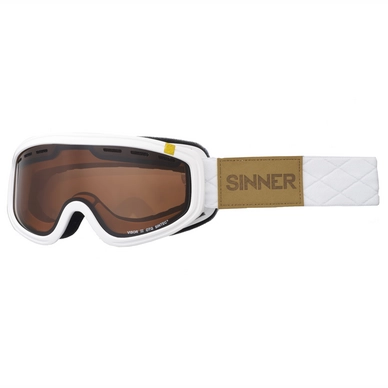 Ski Goggles Sinner Visor II OTG Matte White Double Orange Sintec + Vent.