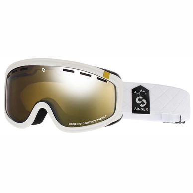 Ski Goggles Sinner Visor III OTG Matte White Sintec Trans+