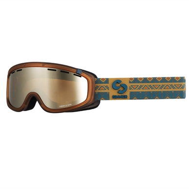 Ski Goggles Sinner Visor III OTG Clear Matte Brown Double Orange Sintec +Vent.