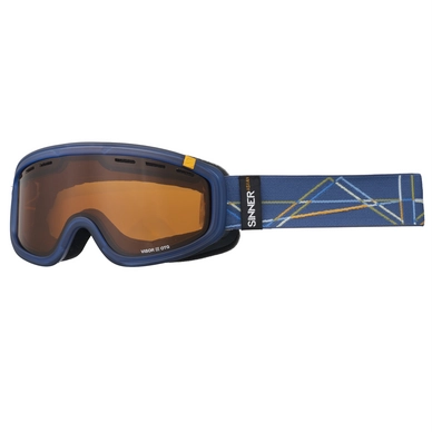 Ski Goggles Sinner Visor III OTG Clear Matte Blue Double Orange Vent.