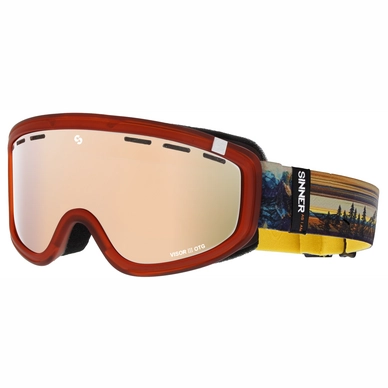 Skibril Sinner Visor III OTG Orange Transparent Double Orange Mirror