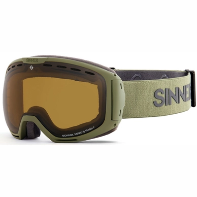 Masque de Ski Sinner Mohawk Matte Moss Green Double Sintec / Trans+ Vent