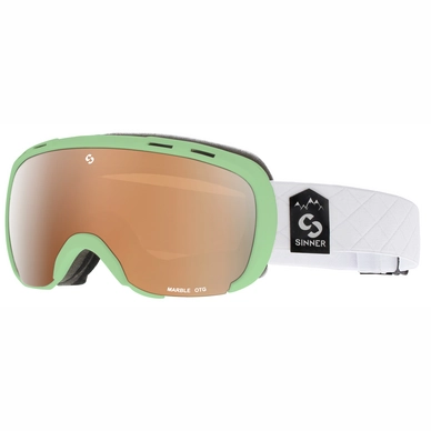 Ski Goggles Sinner Marble OTG Matte Turquoise Green Mirror
