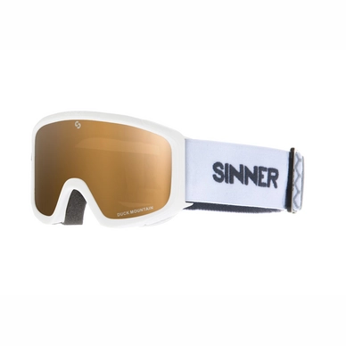 Skibril Sinner Duck Mountain Matte White Gold Mirror (Kids)