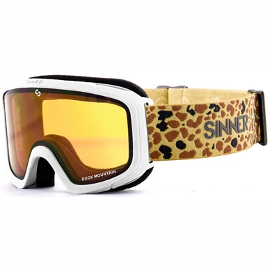 Skibril Sinner Junior Duck Mountain Matte White Double Orange