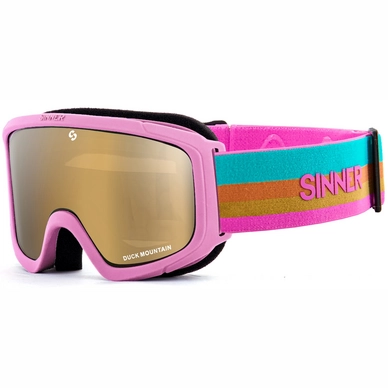 Skibril Sinner Junior Duck Mountain Matte Pink Double Full Gold Mirror