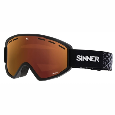 Skibril Sinner Bellevue Matte Black Double Orange