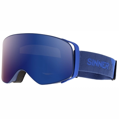 Masque de ski Sinner Olympia Met Lic Blue Full Blue Mirror