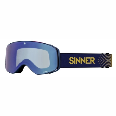 Ski Goggles Sinner Olympia Matte Dark Blue / Full Blue Mirror