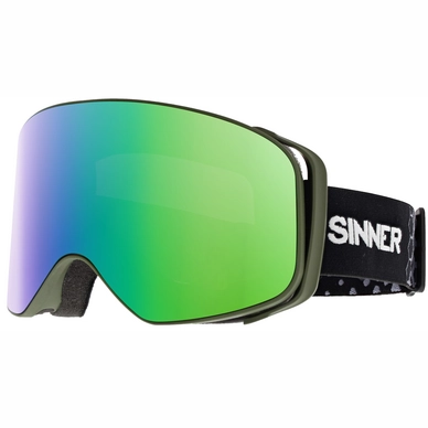 Masque de ski Sinner Olympia Matte Moss Full Green Revo