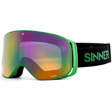 Skibril Sinner Olympia Matte Green Double Full Green Mirror
