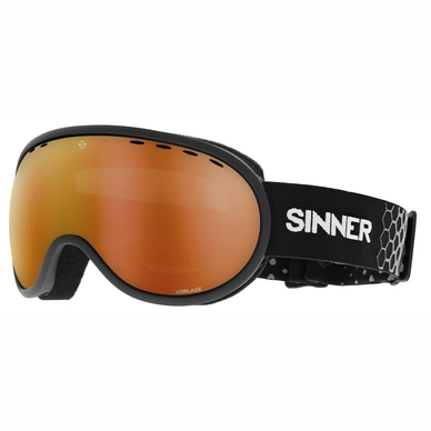Masque de Ski Sinner Vorlage Matte Black Double Orange