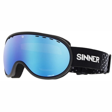 Skibrille Sinner Vorlage Matte Black Full Blue Revo