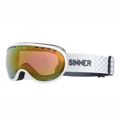 Skibril Sinner Vorlage Matte White Red Mirror Vent