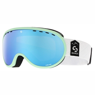Ski Goggles Sinner Vorlage Matte Turquoise Full Blue Revo