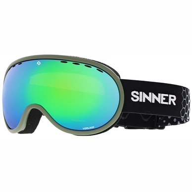 Ski Goggles Sinner Vorlage Matte Moss Full Green Revo