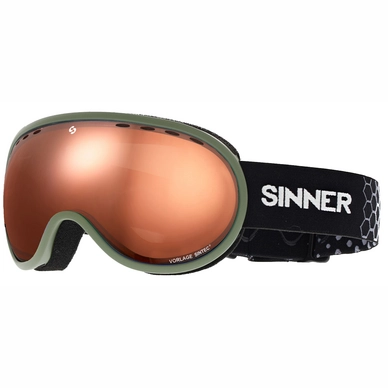 Ski Goggles Sinner Vorlage Matte Moss Green Double Orange Sintec