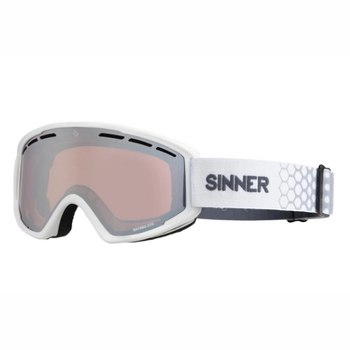 Ski Goggles Sinner Batawa OTG Matte White Orange Mirror Vent