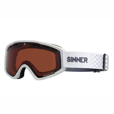 Ski Goggles Sinner Batawa OTG Matte White Orange Sintec Vent