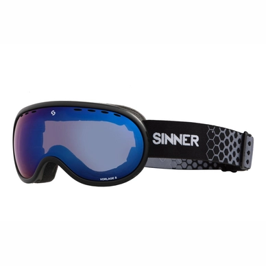 Ski Goggles Sinner Vorlage S Matte Black Blue Mirror Vent