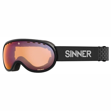 Ski Goggles Sinner Vorlage S Matte Black / Full Orange Mirror Vent