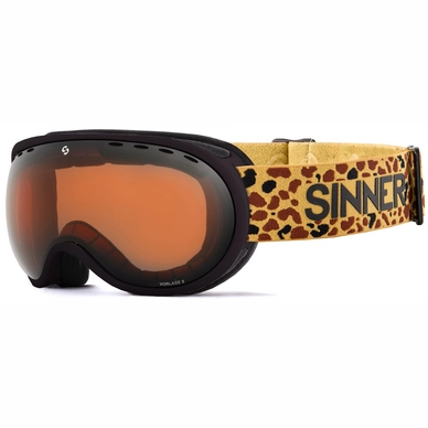 Skibril Sinner Vorlage S Mat Black Double Orange Vent