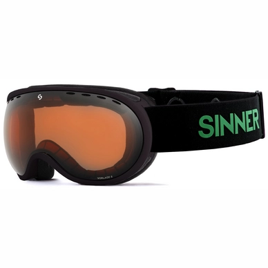 Skibril Sinner Vorlage S Matte Black/Green Double Orange Vent