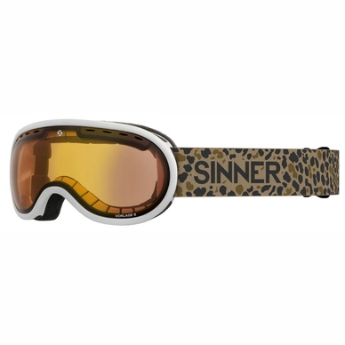 Ski Goggles Sinner Vorlage S Matte White / Gold Mirror Vent
