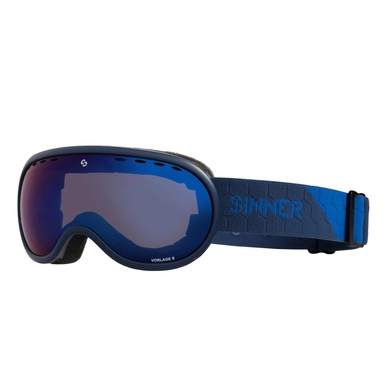 Ski Goggles Sinner Vorlage S Matte Dark Blue Blue Mirror Vent