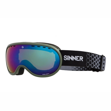 Ski Goggles Sinner Vorlage S Matte Moss Green Green Mirror Vent