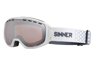 Ski Goggles Sinner Mohawk Matte White Orange Mirror Vent