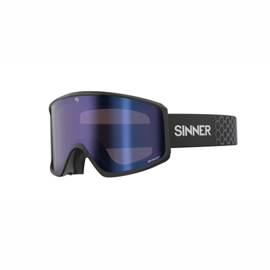 Skibril Sinner Sin Valley Matte Black Blue Mirror + Orange
