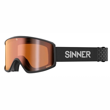 Ski Goggles Sinner Sin Valley S Matte Black / Full Orange Mirror + Pink
