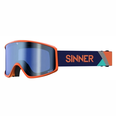 Ski Goggles Sinner Sin Valley S Matte Orange / Blue Mirror + Pink