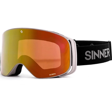 Skibril Sinner Olympia + Matte Light Grey Double Red Sintrast