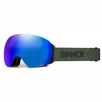 Ski Goggles Sinner Avon Matte Green / Blue Sintrast + Orange Sintrast