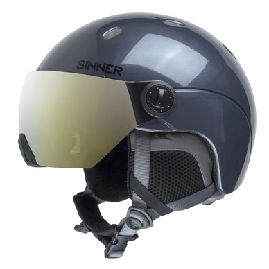 Skihelm Sinner Titan Visor Metallic Dark Grey Trans+