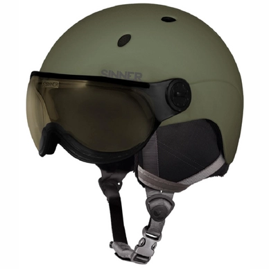 Skihelm Sinner Titan Visor Trans +  Matte Moss Green