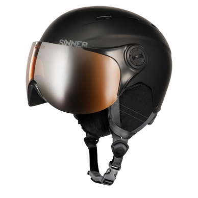 Skihelm Sinner Typhoon Visor Matt Black 2020