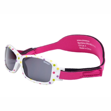 Sonnenbrille Sinner Bambino Baby White Coloured Dots Smoke Kinder