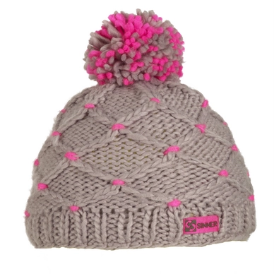 Muts Sinner Crotched Beanie Grey Pink
