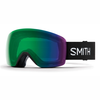 Masque de ski Smith Skyline Black / ChromaPop Everyday Green Mirror Noir
