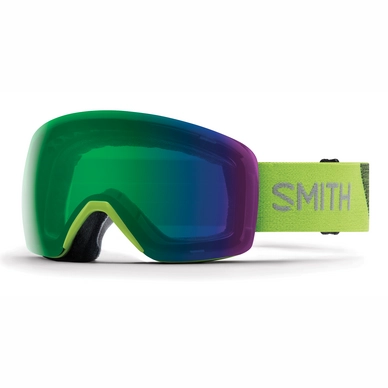 Masque de ski Smith Skyline Flash / ChromaPop Everyday Green Mirror Vert