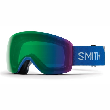Masque de ski Smith Skyline Imperial Blue / ChromaPop Everyday Green Mirror Bleu
